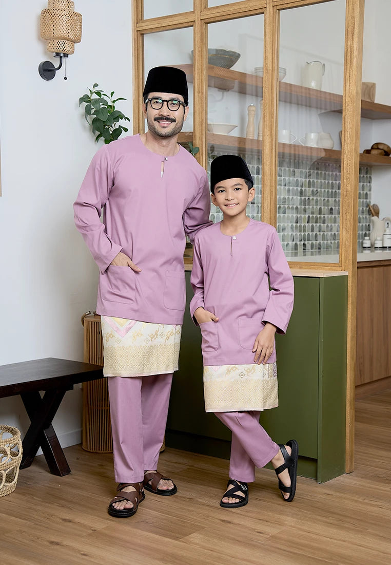 Baju Melayu Teluk Belanga Mark III - Dusty Purple (Kids)