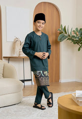 Baju Melayu Teluk Belanga Mark III - Emerald Green (Kids)