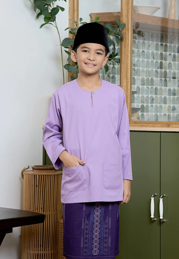 Baju Melayu Teluk Belanga Mark III - Lavender (Kids)
