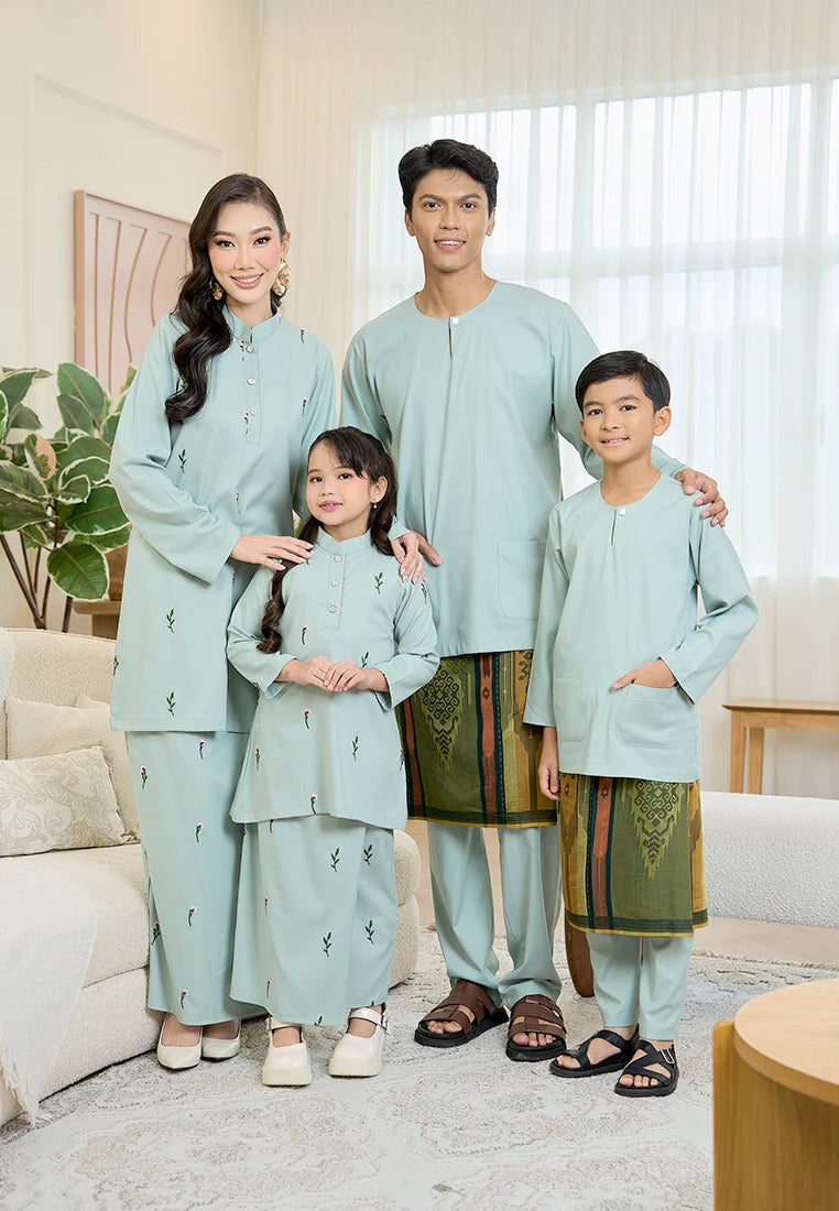 Baju Melayu Teluk Belanga Mark III - Mint Green (Kids)