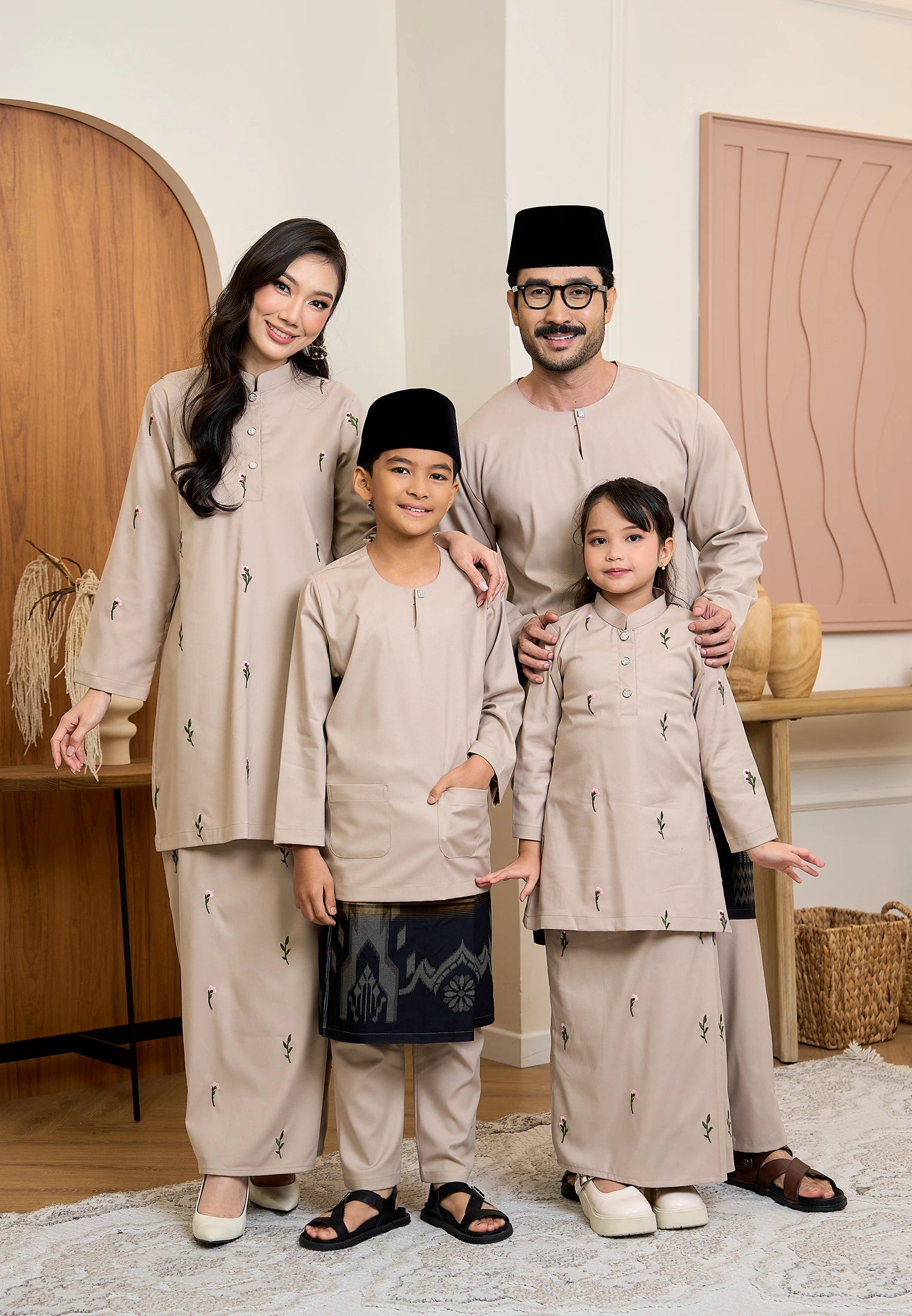 Anggun Kurung Klasik - Nude Champagne (Kids)