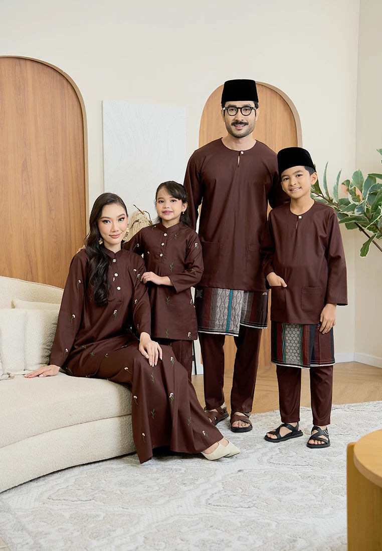 Baju Melayu Teluk Belanga Mark III - Rich Brown (Kids)