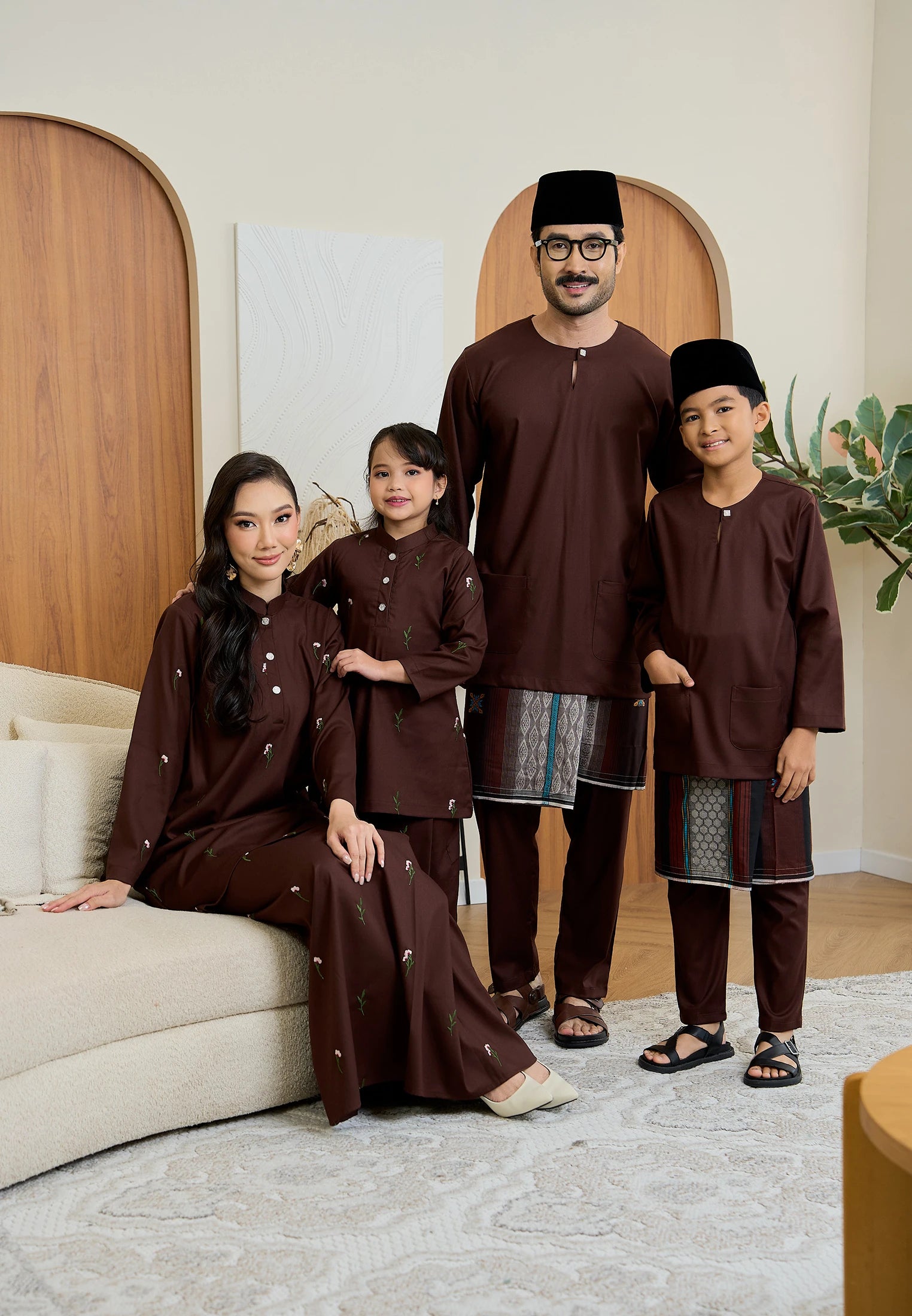 Anggun Kurung Klasik - Rich Brown (Kids)