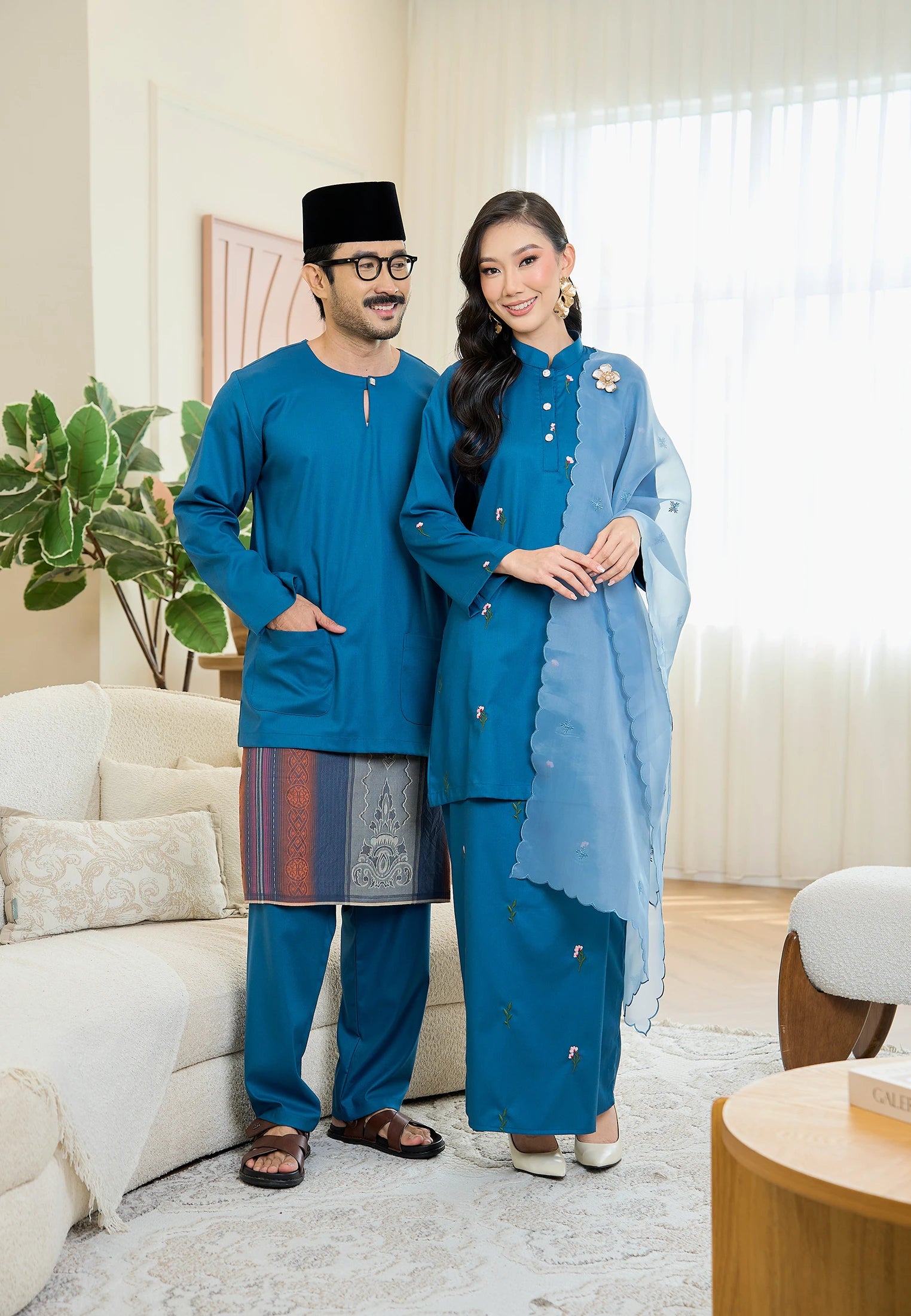 Anggun Kurung Klasik - Teal Blue (Women)