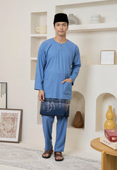Baju Melayu Teluk Belanga Mark III - Ash Blue (Men)
