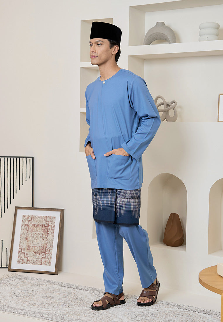 Baju Melayu Teluk Belanga Mark III - Ash Blue (Men)