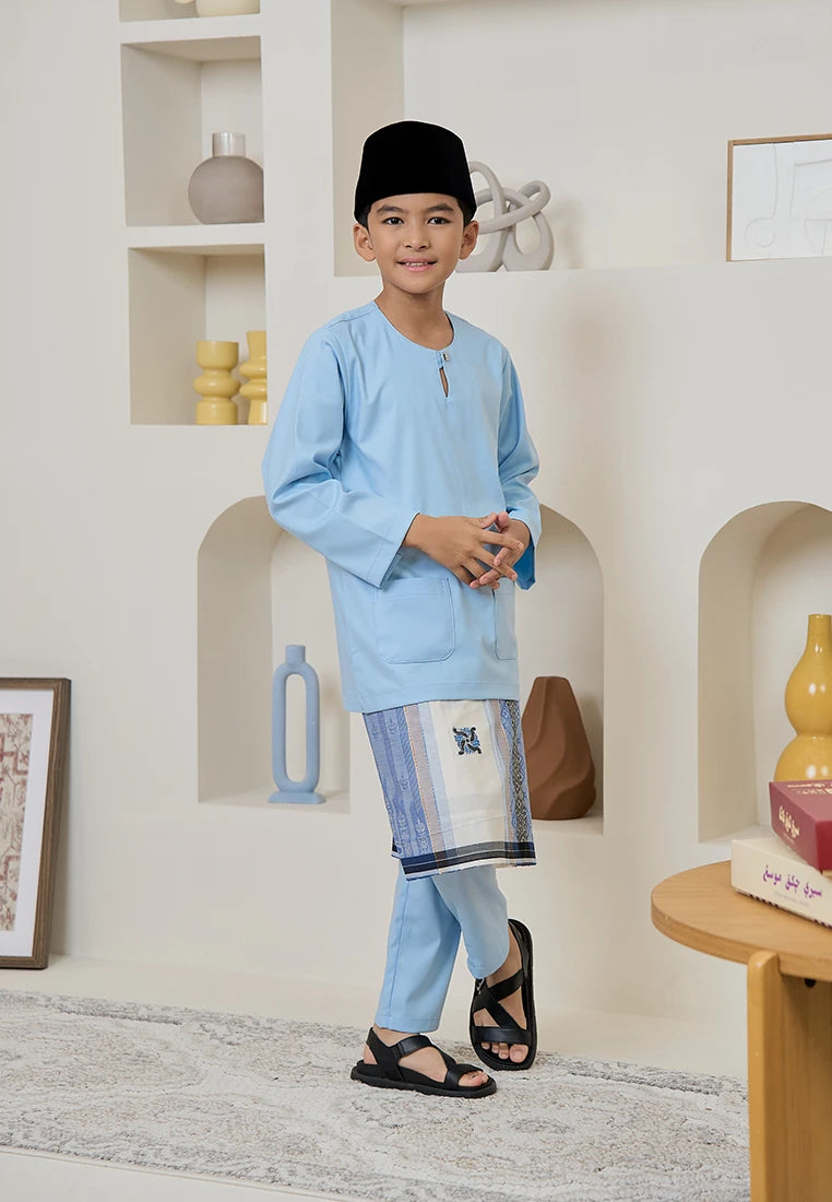 Baju Melayu Teluk Belanga Mark III - Baby Blue (Kids)