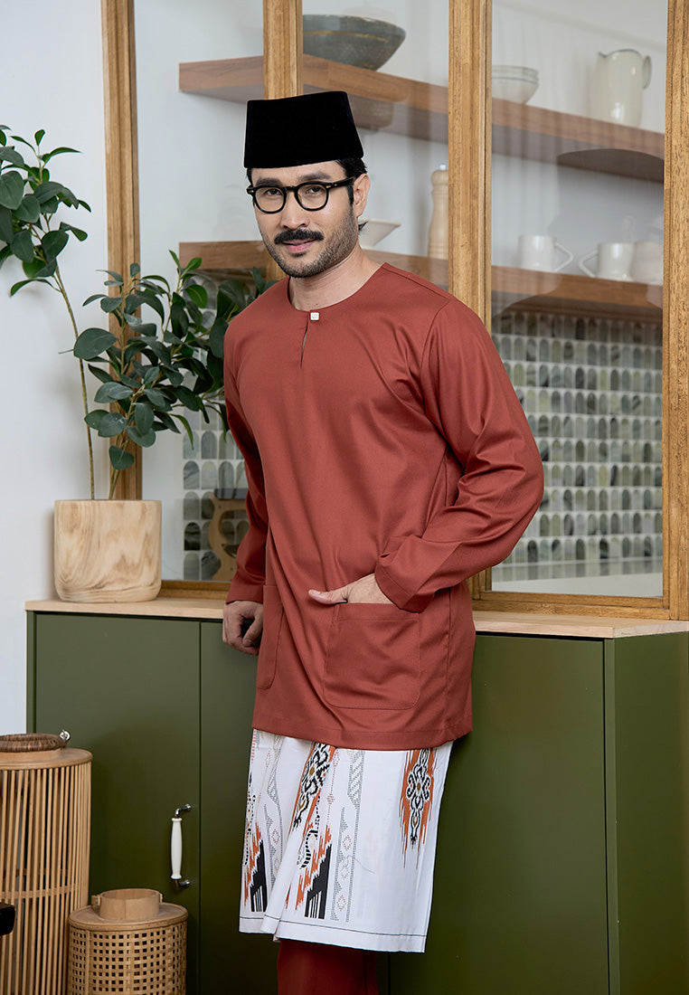 Baju Melayu Teluk Belanga Mark III - Burnt Orange (Men)