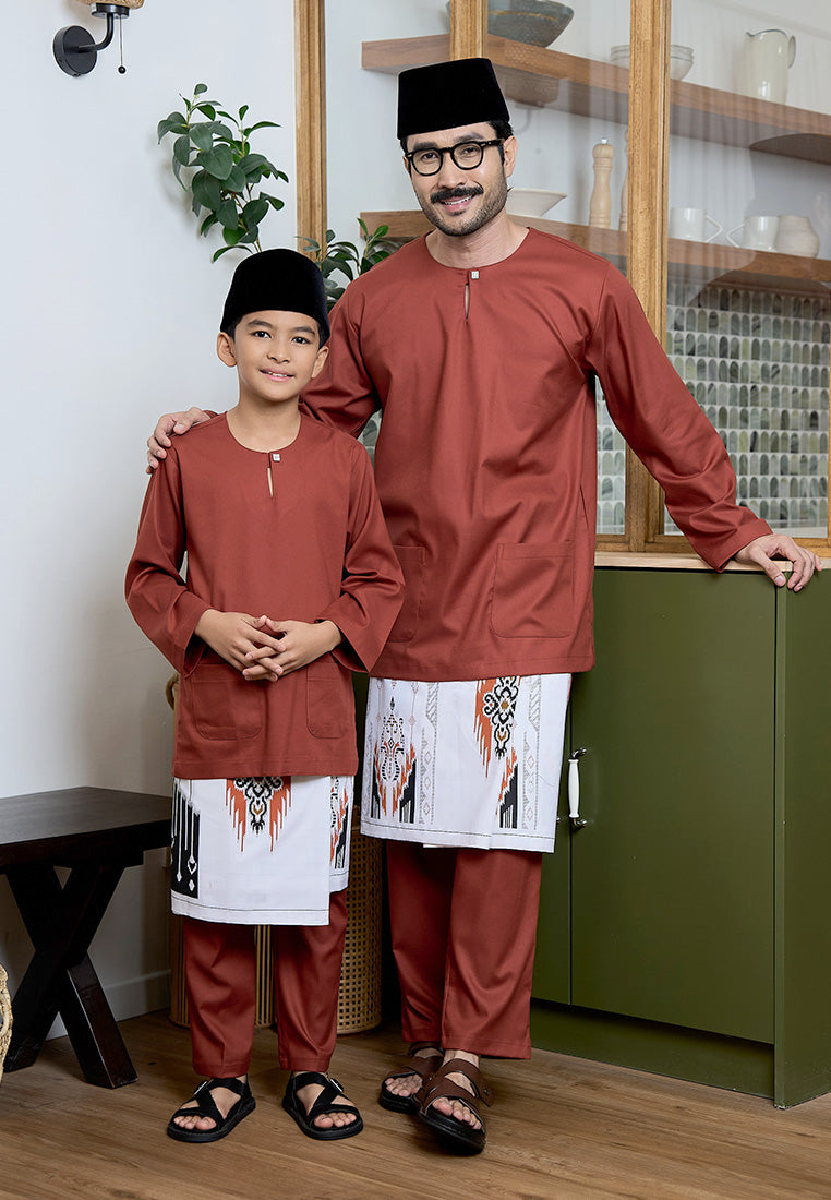 Baju Melayu Teluk Belanga Mark III - Burnt Orange (Men)