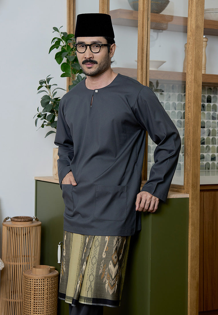 Baju Melayu Teluk Belanga Mark III - Dark Grey (Men)