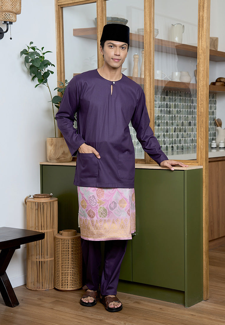Baju Melayu Teluk Belanga Mark III - Dark Purple (Men)