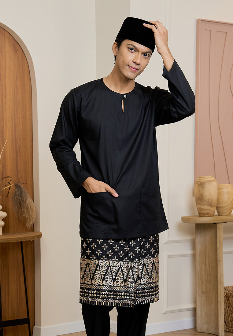 Baju Melayu Teluk Belanga Mark III - Black (Men)