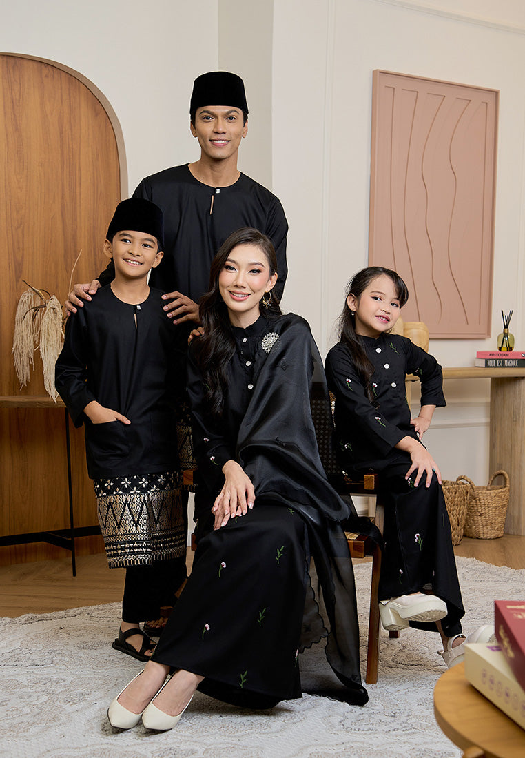 Baju Melayu Teluk Belanga Mark III - Black (Men)