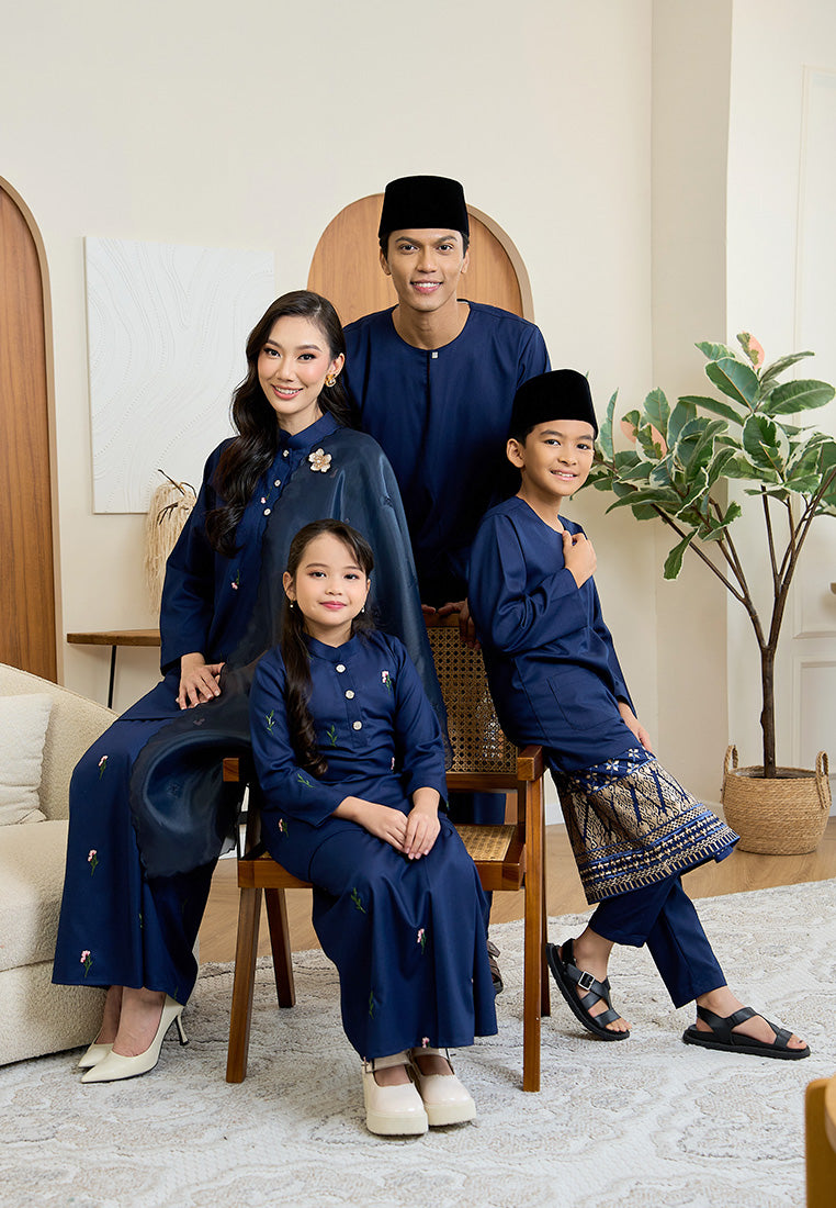 Baju Melayu Teluk Belanga Mark III - Dark Blue (Men)