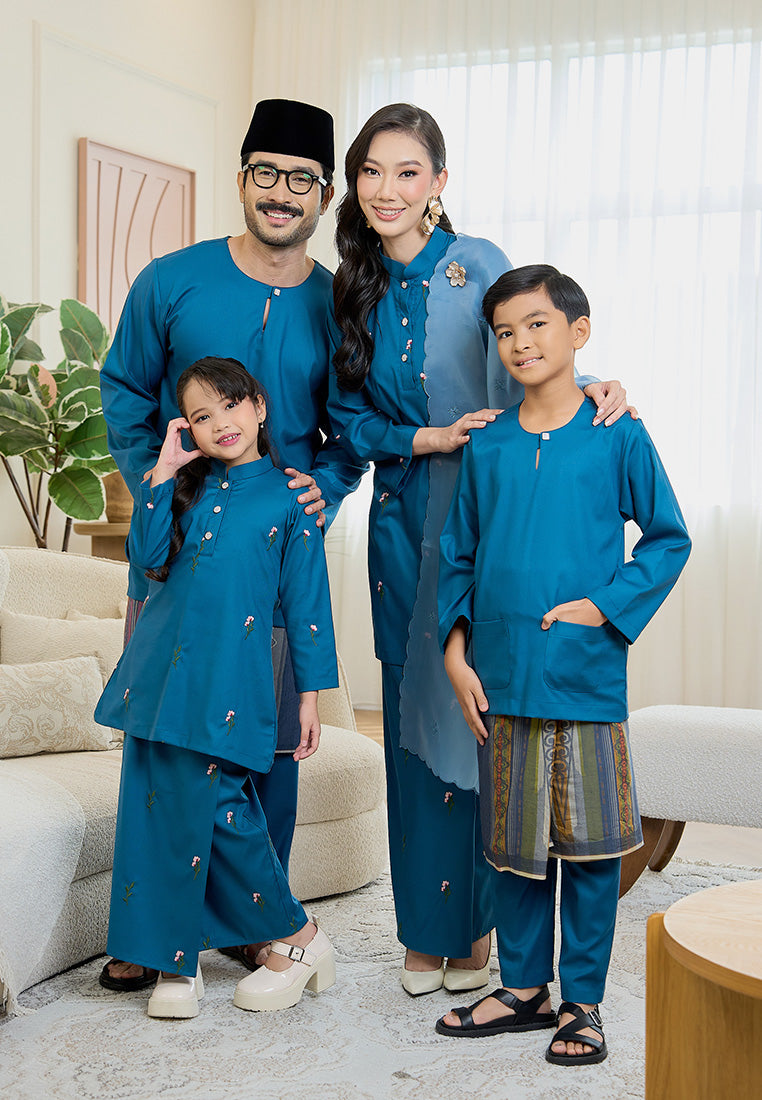 Baju Melayu Teluk Belanga Mark III - Teal Blue (Men)
