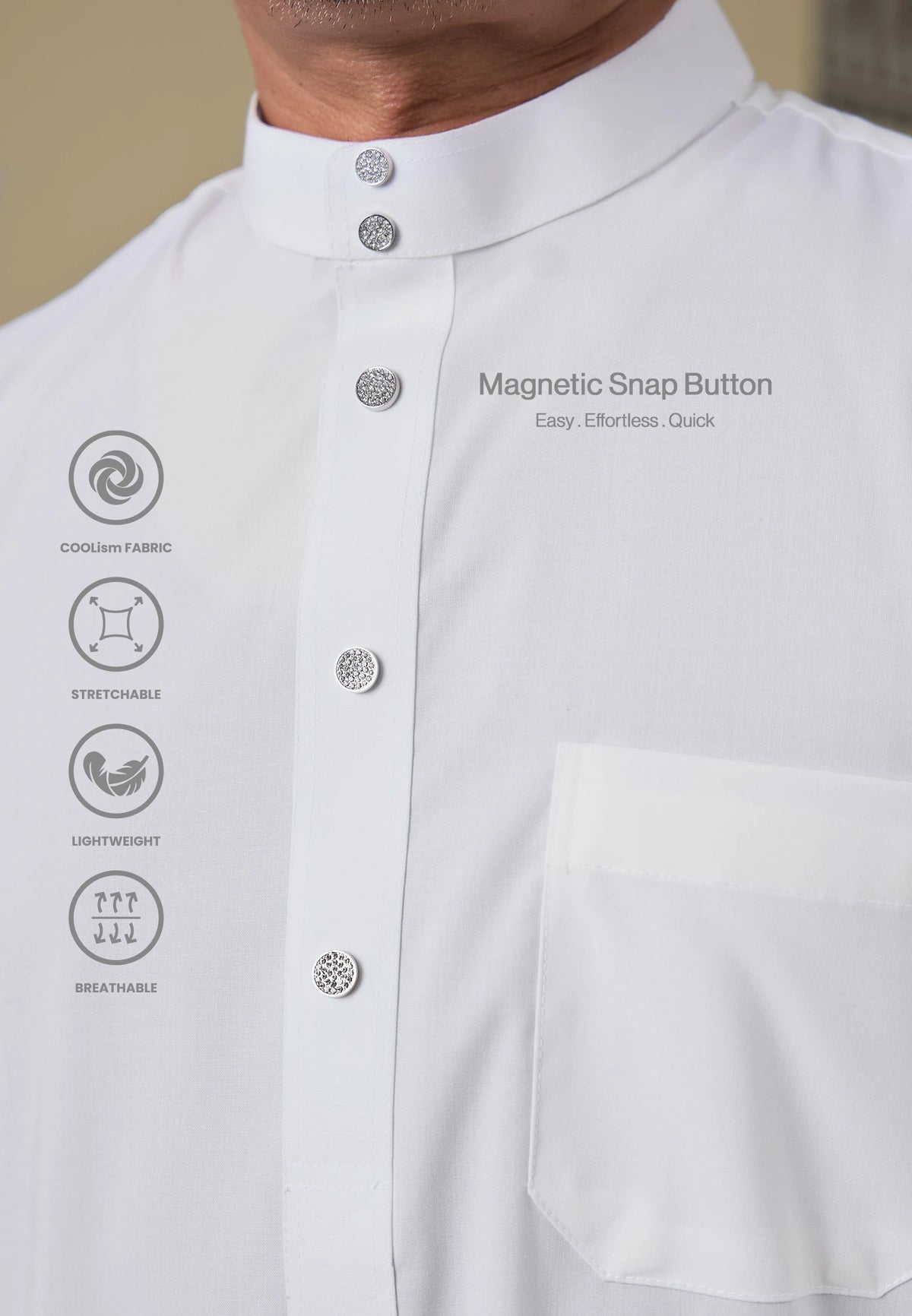 COOLism Jubah - White