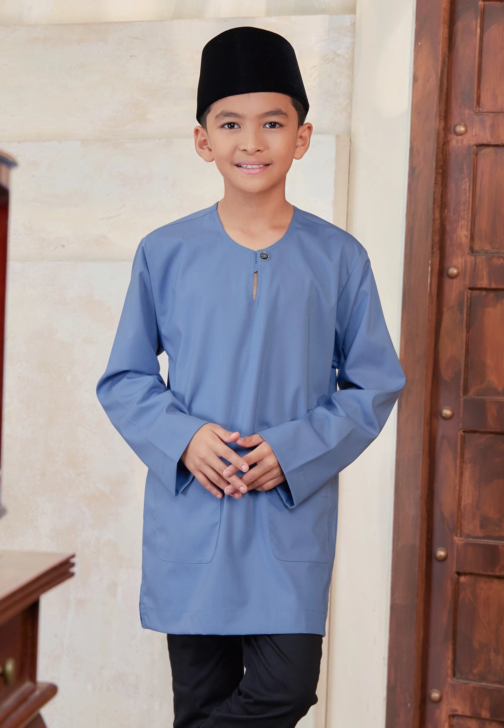 Kurta Tuah Teluk Belanga - Ash Blue (Kids)
