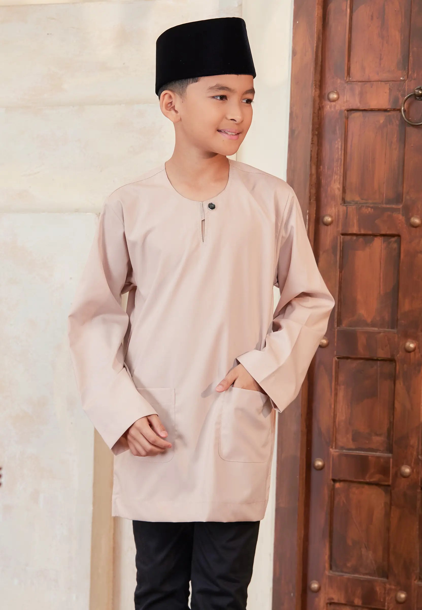 Kurta Tuah Teluk Belanga - Baby Pink (Kids)