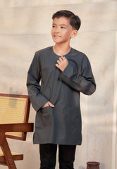 Kurta Tuah Teluk Belanga - Dark Grey (Kids)