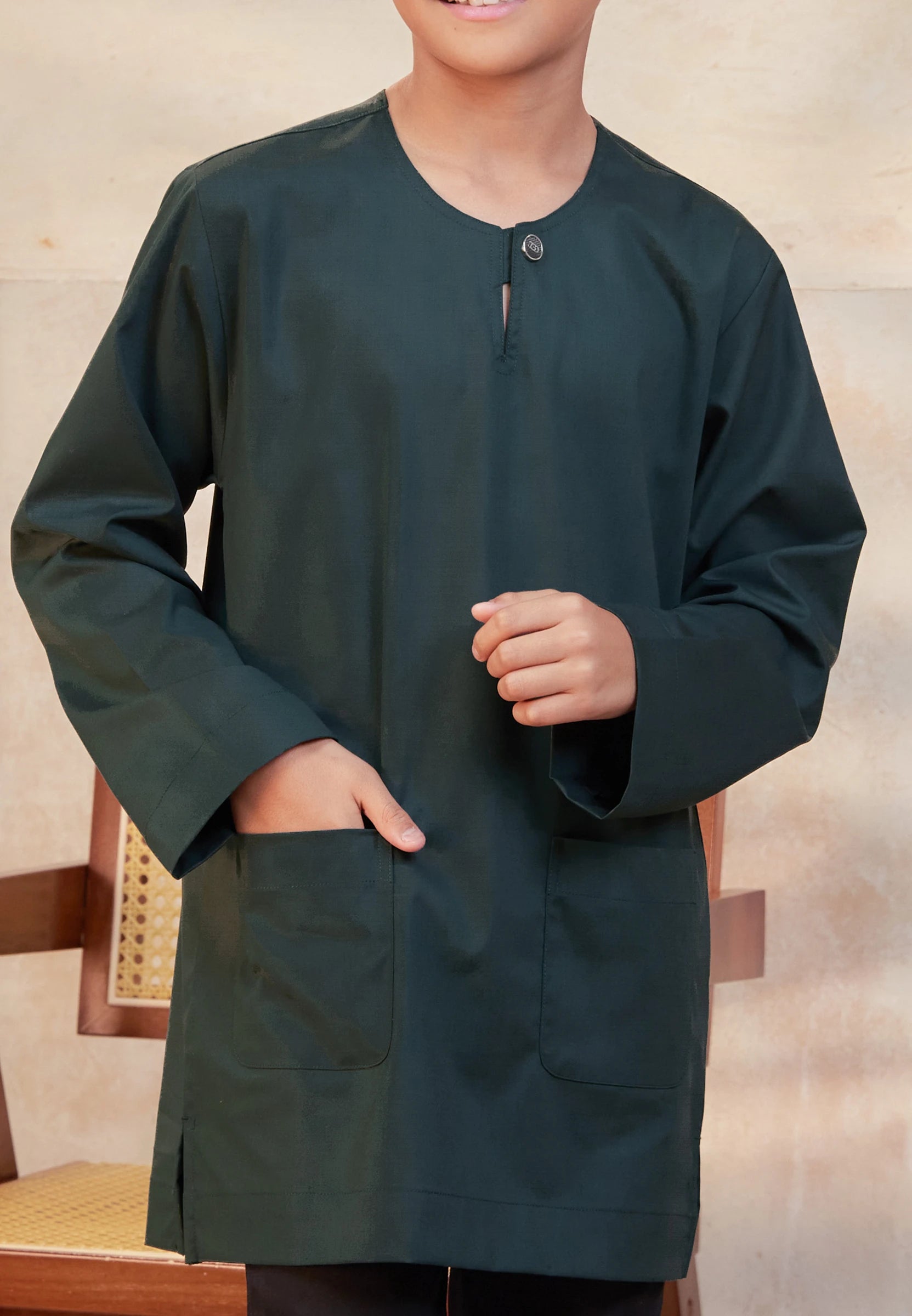 Kurta Tuah Teluk Belanga - Emerald Green (Kids)