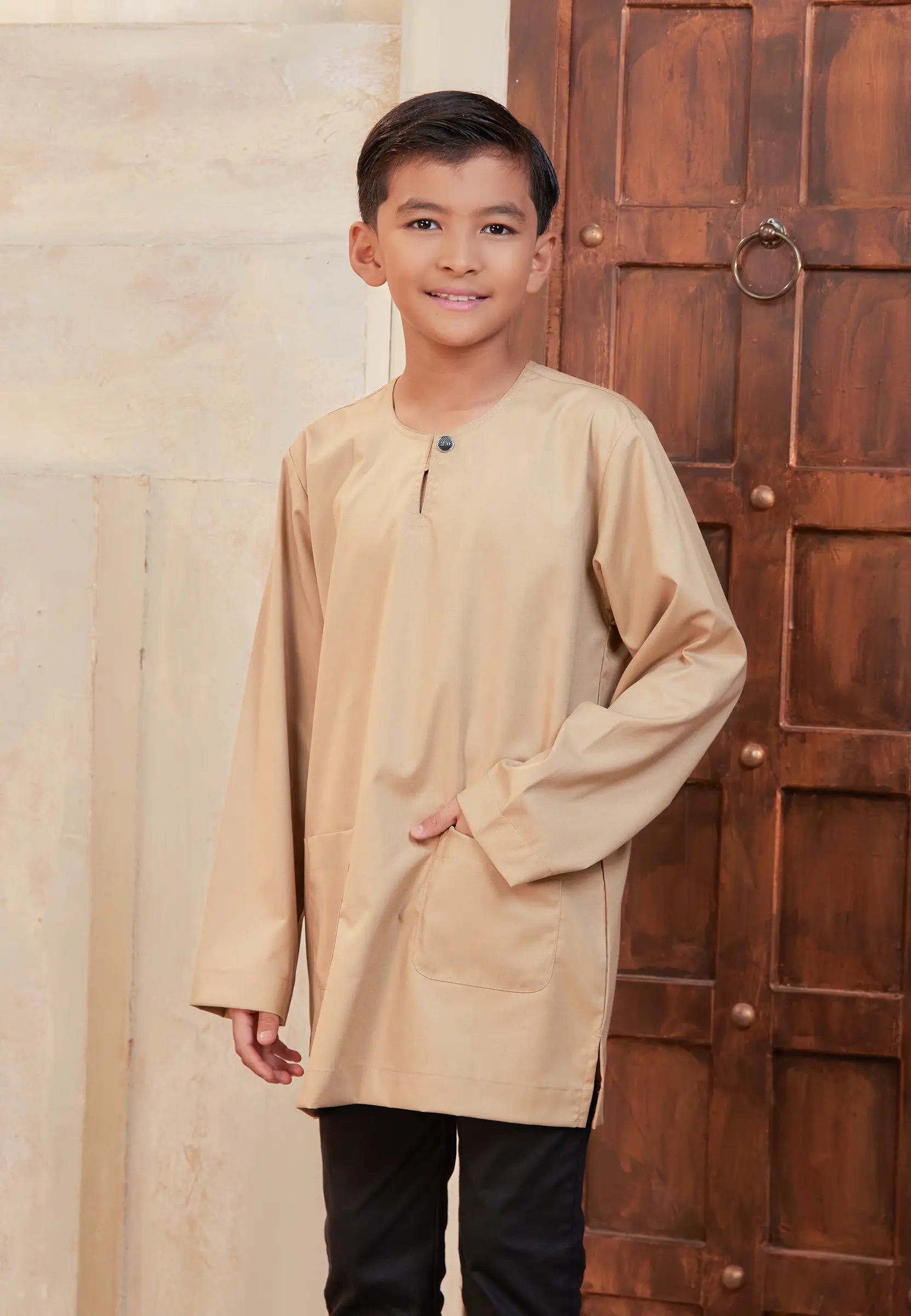 Kurta Tuah Teluk Belanga - Khaki (Kids)