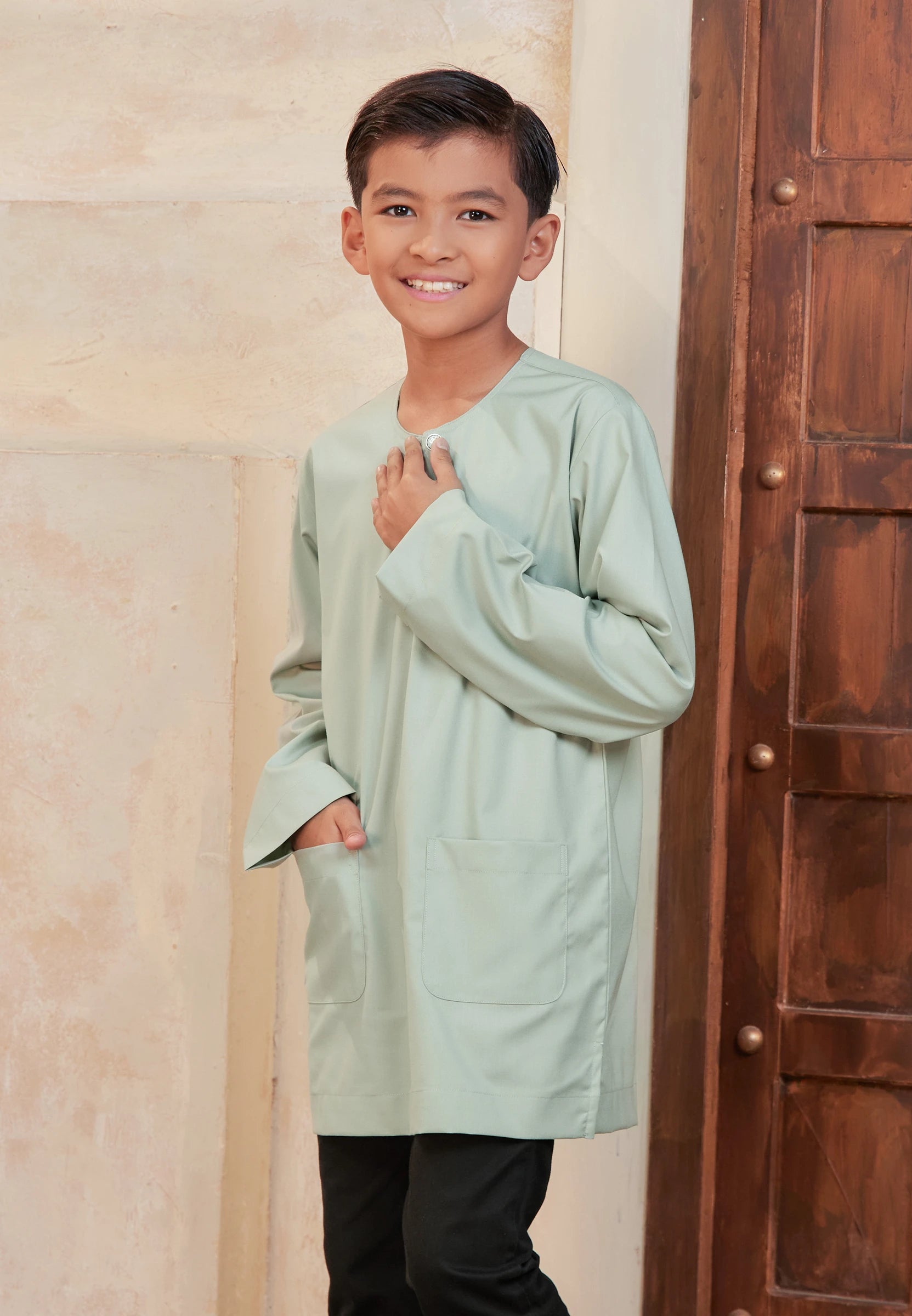 Kurta Tuah Teluk Belanga - Mint Green (Kids)