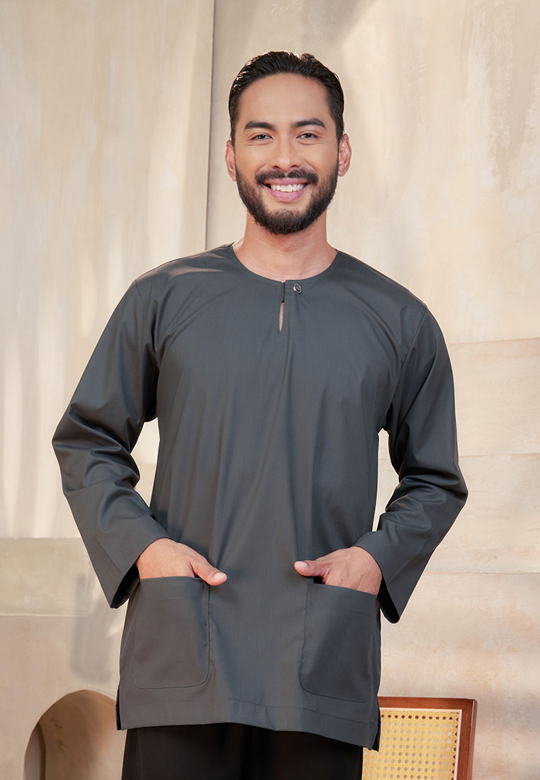 Kurta Tuah Teluk Belanga - Dark Grey (Men)