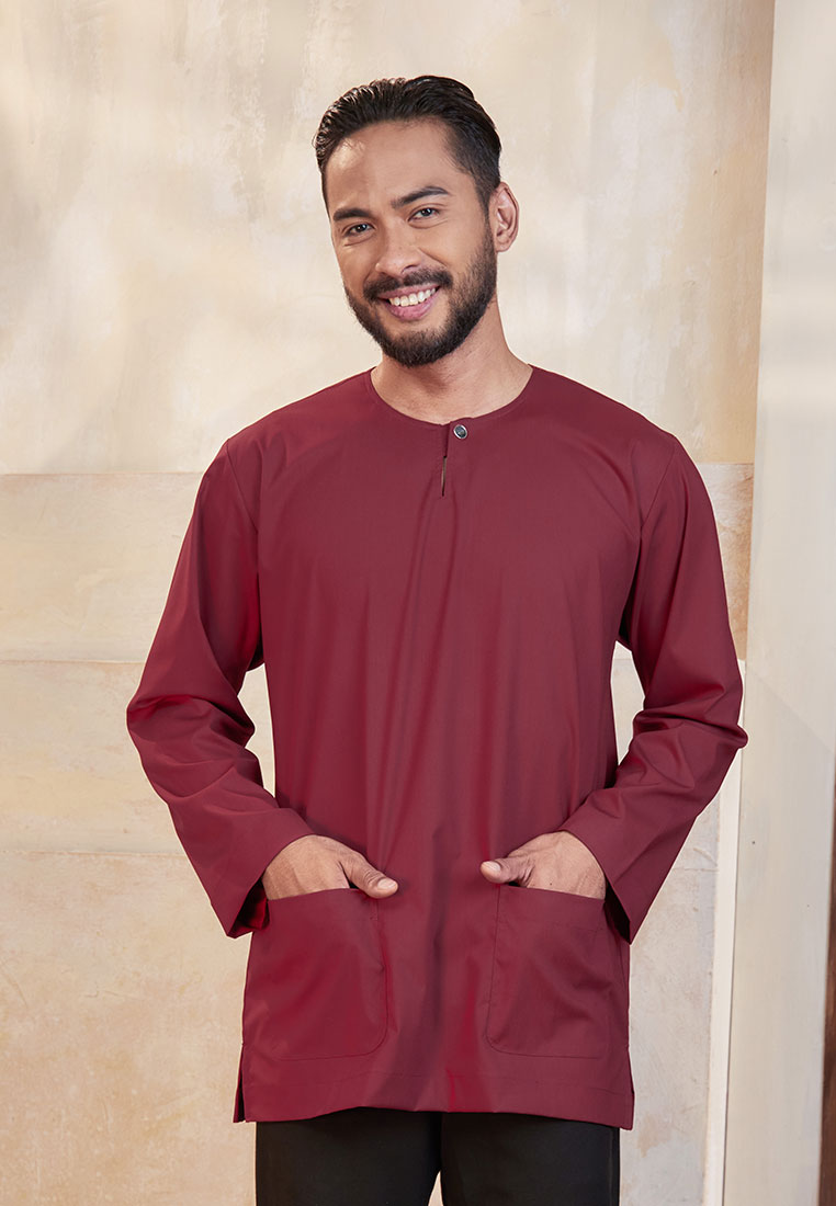 Kurta Tuah Teluk Belanga - Maroon (Men)