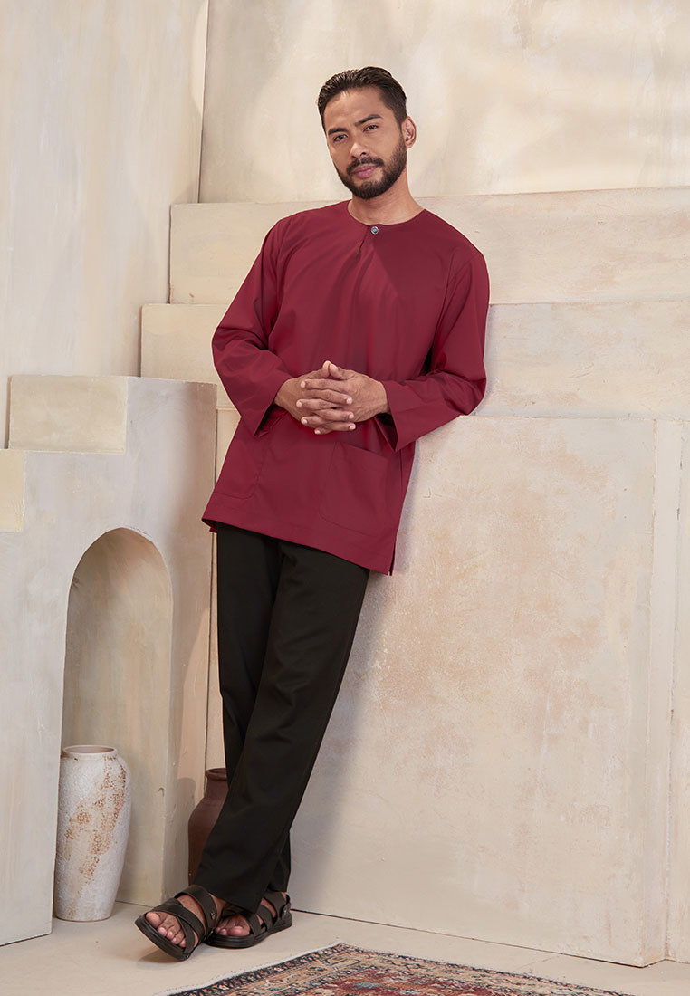 Kurta Tuah Teluk Belanga - Maroon (Men)