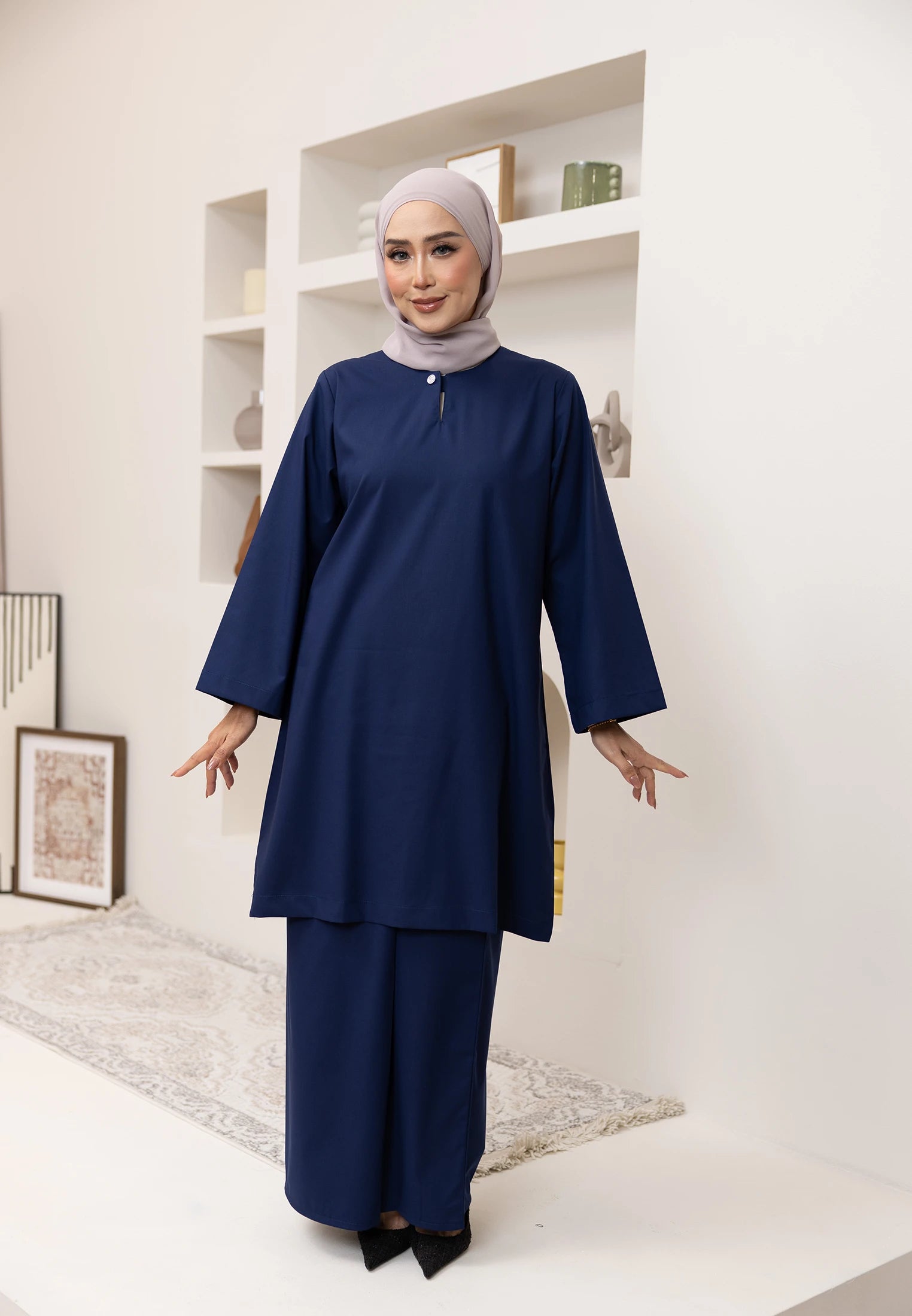 Nazeera Kurung Riau - Dark Blue (Women)