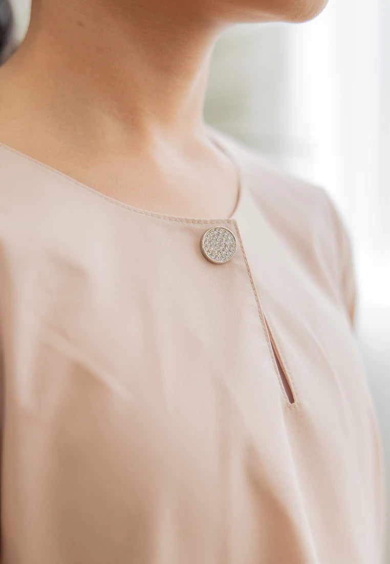 Nazeera Kurung Riau - Baby Pink (Kids)