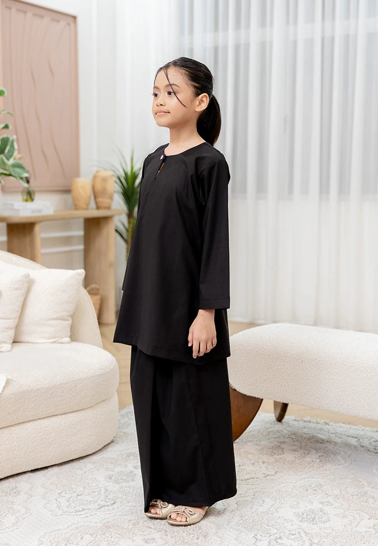 Nazeera Kurung Riau - Black (Kids)