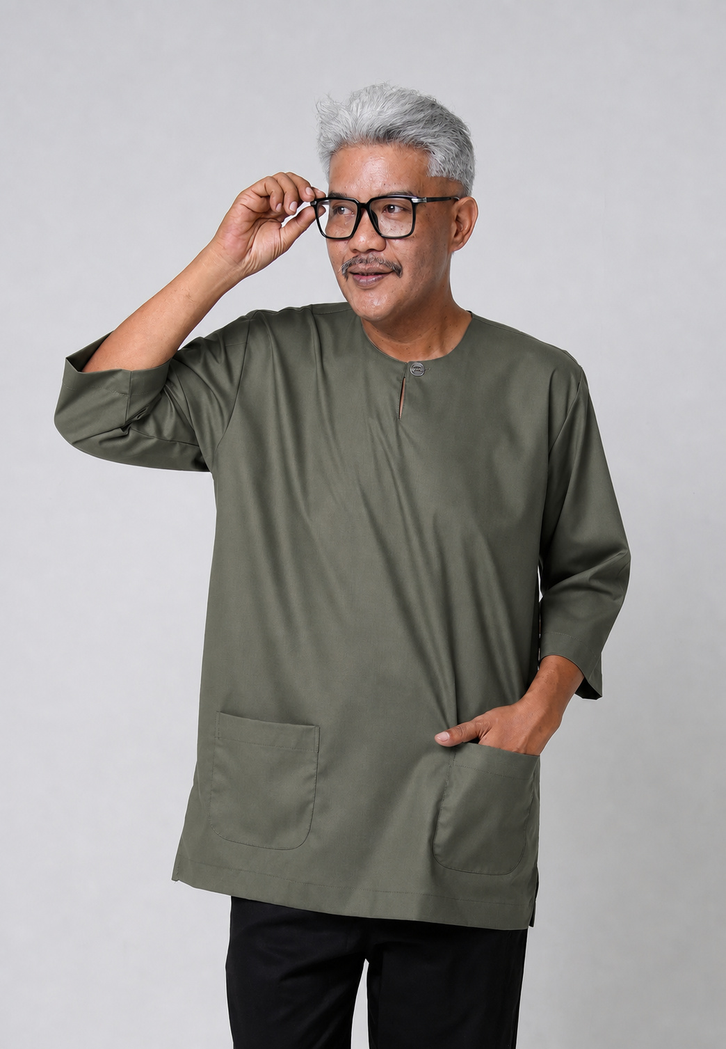 COOLism 3/4 Top - Olive Green