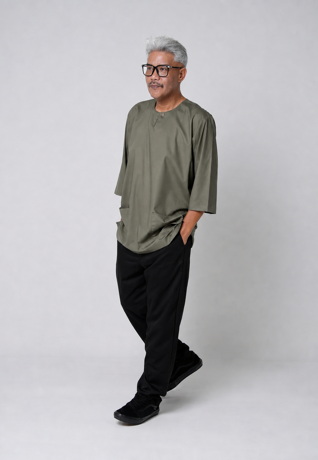 COOLism 3/4 Top - Olive Green