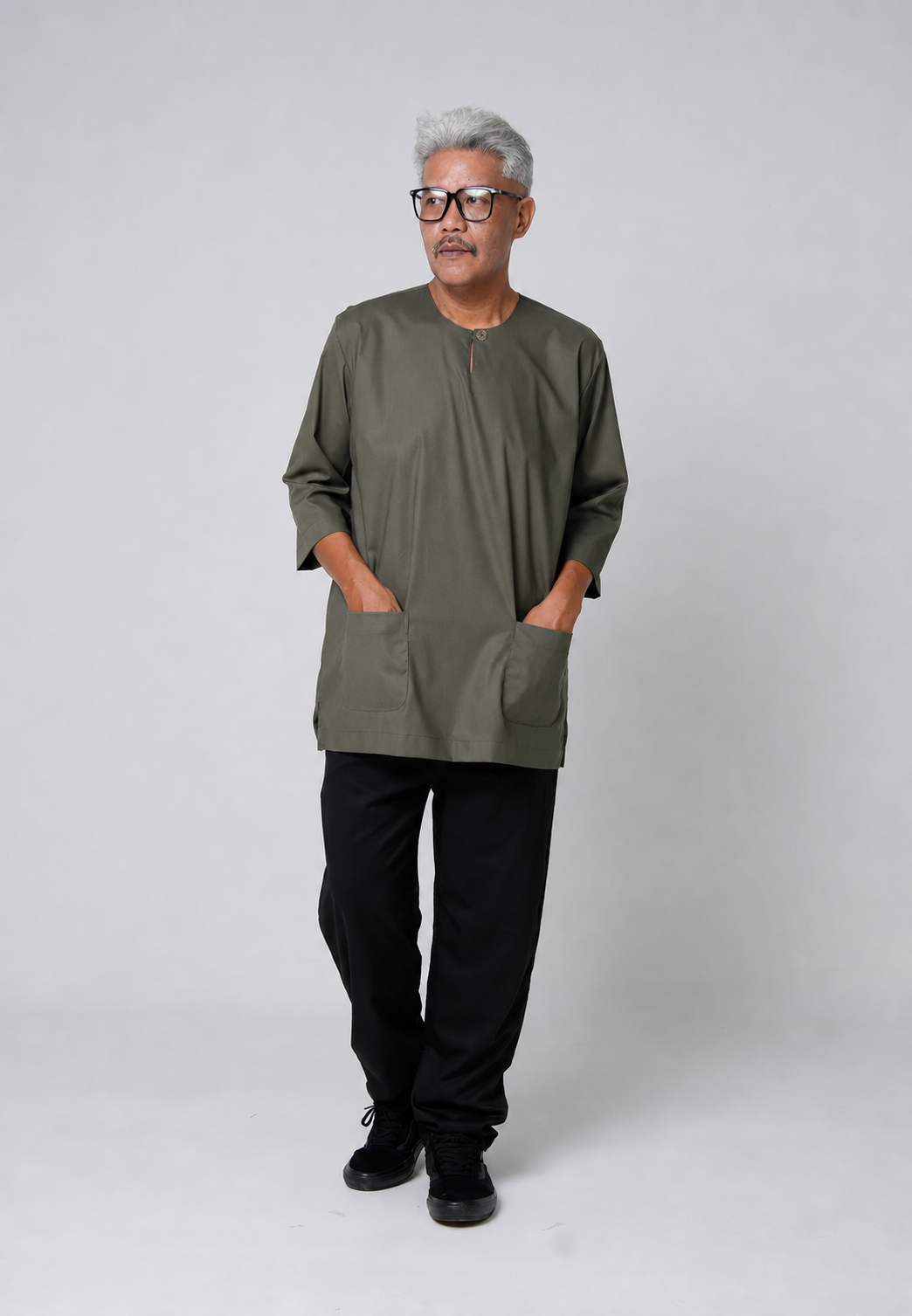 COOLism 3/4 Top - Olive Green