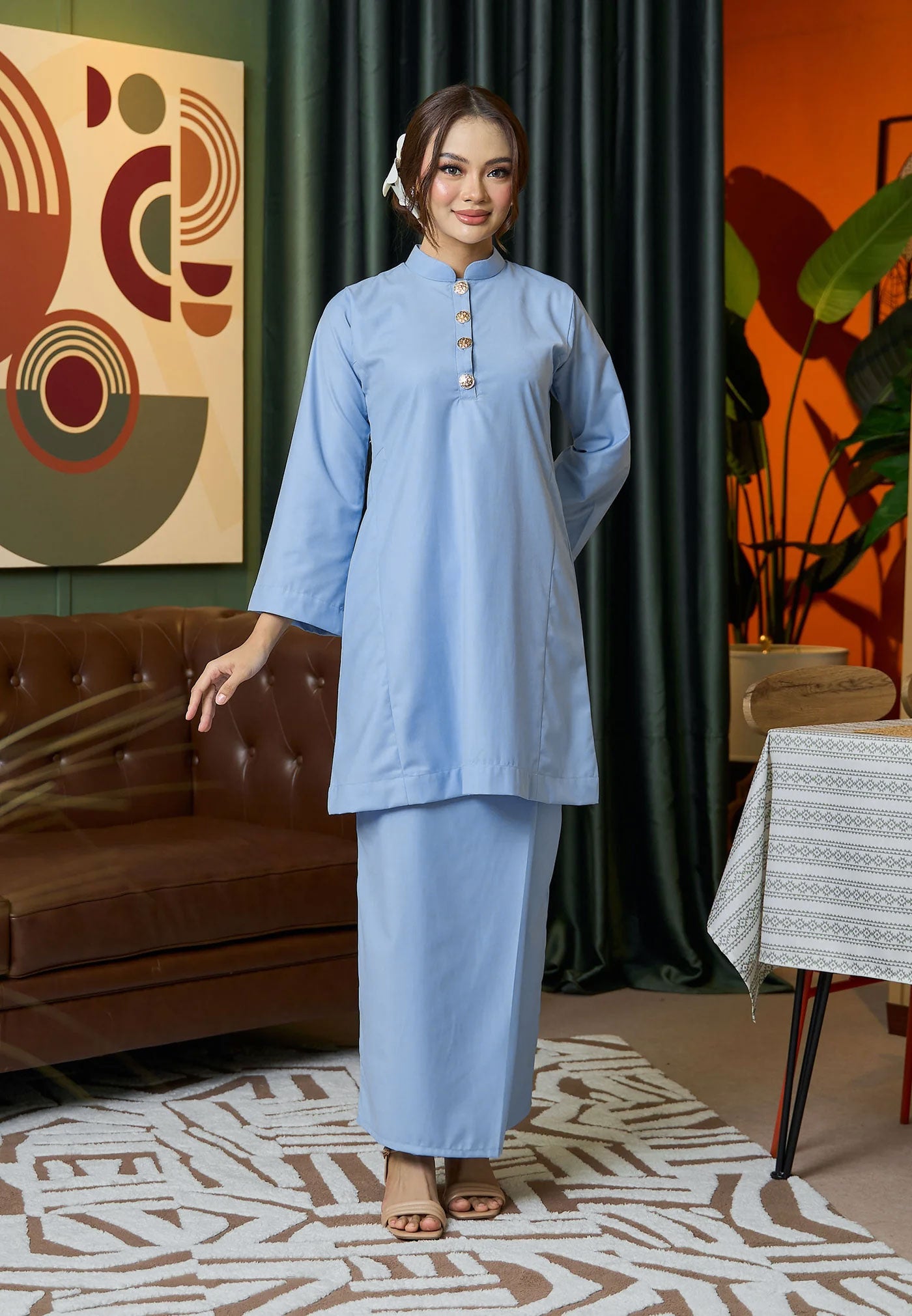 Suri Kurung Klasik V2 Baby Blue