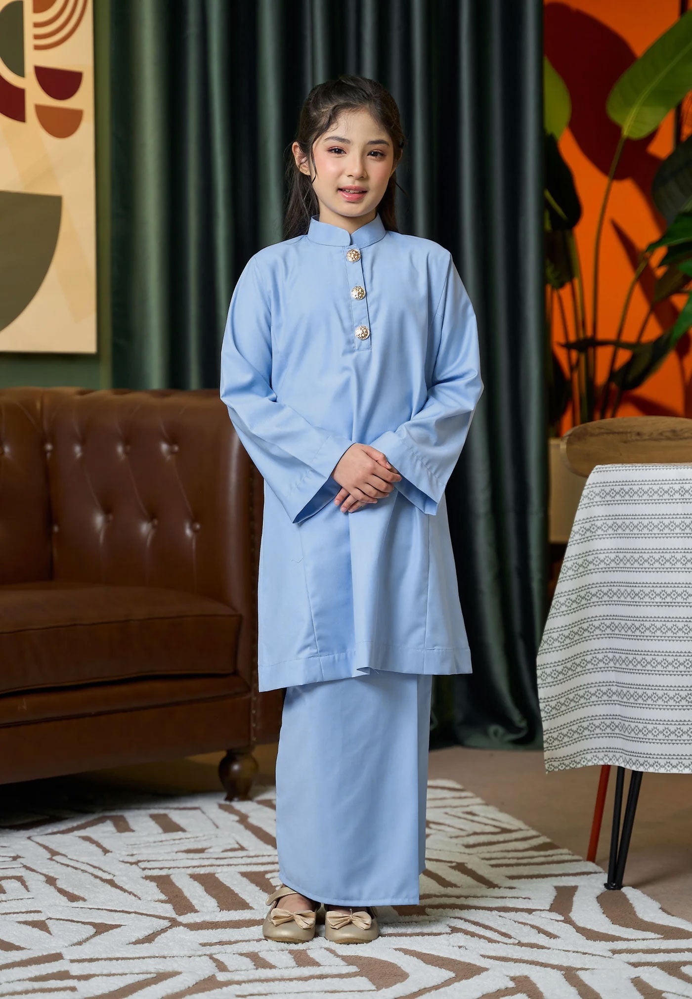 Suri Kurung Klasik Kids Baby Blue